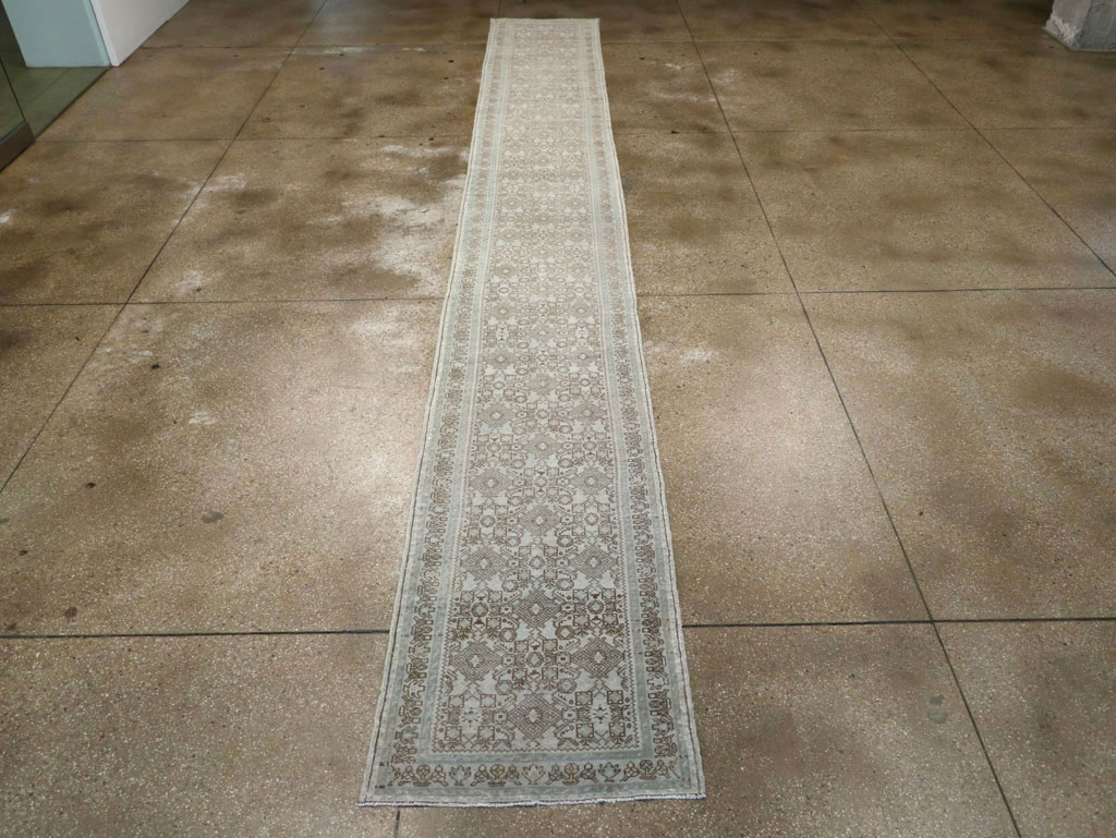 Antique Persian Malayer Long Runner, No.33188 - Staging