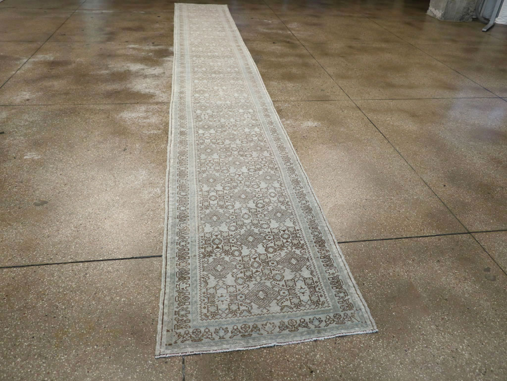 Antique Persian Malayer Long Runner, No.33188 - Staging