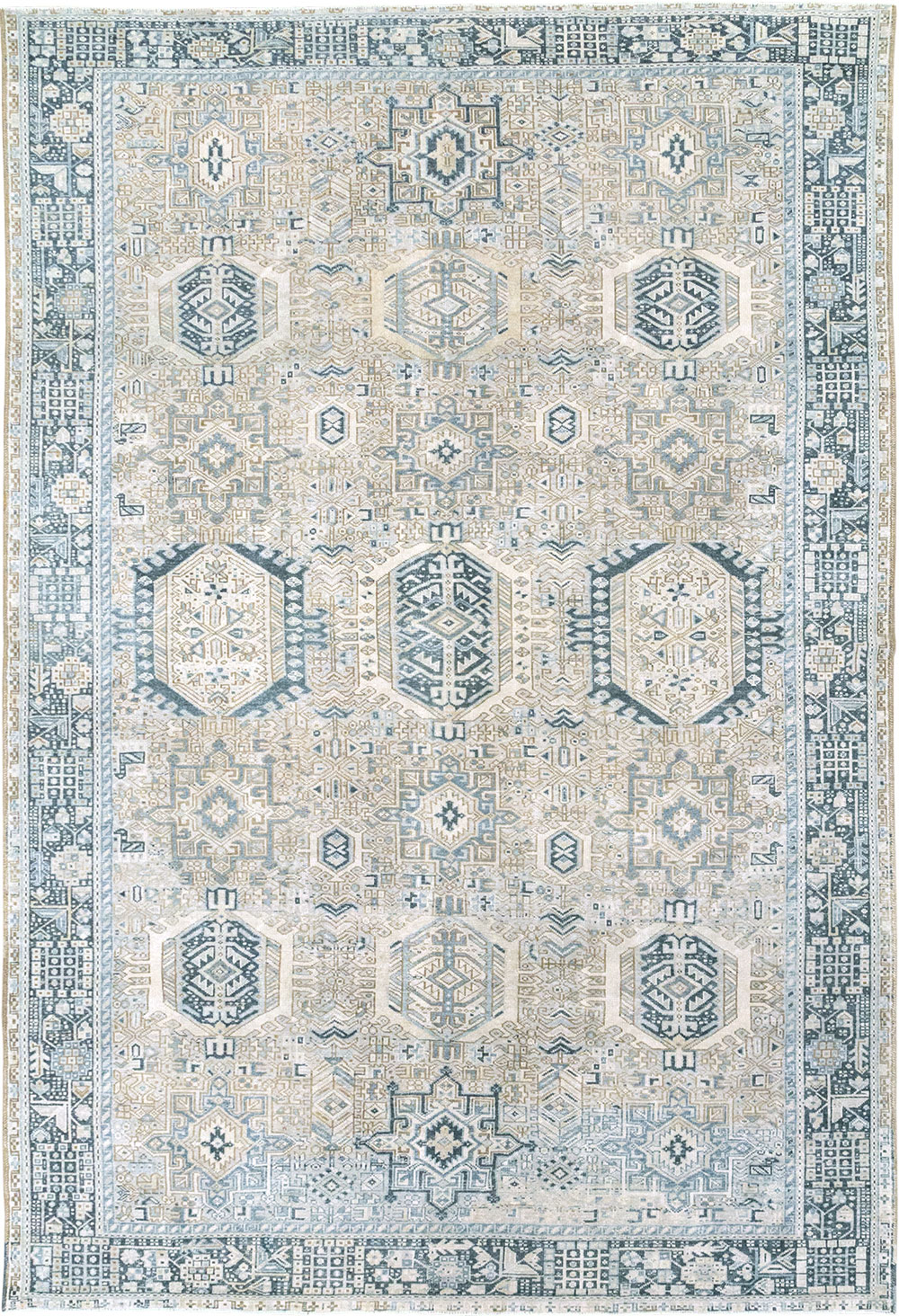 Vintage Persian Karajeh Accent Carpet, No.33194 - Staging
