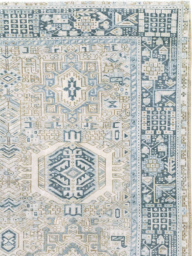 Vintage Persian Karajeh Accent Carpet, No.33194 - Staging