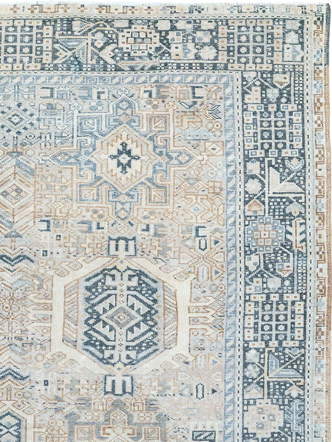 Vintage Persian Karajeh Accent Carpet, No.33194 - Staging