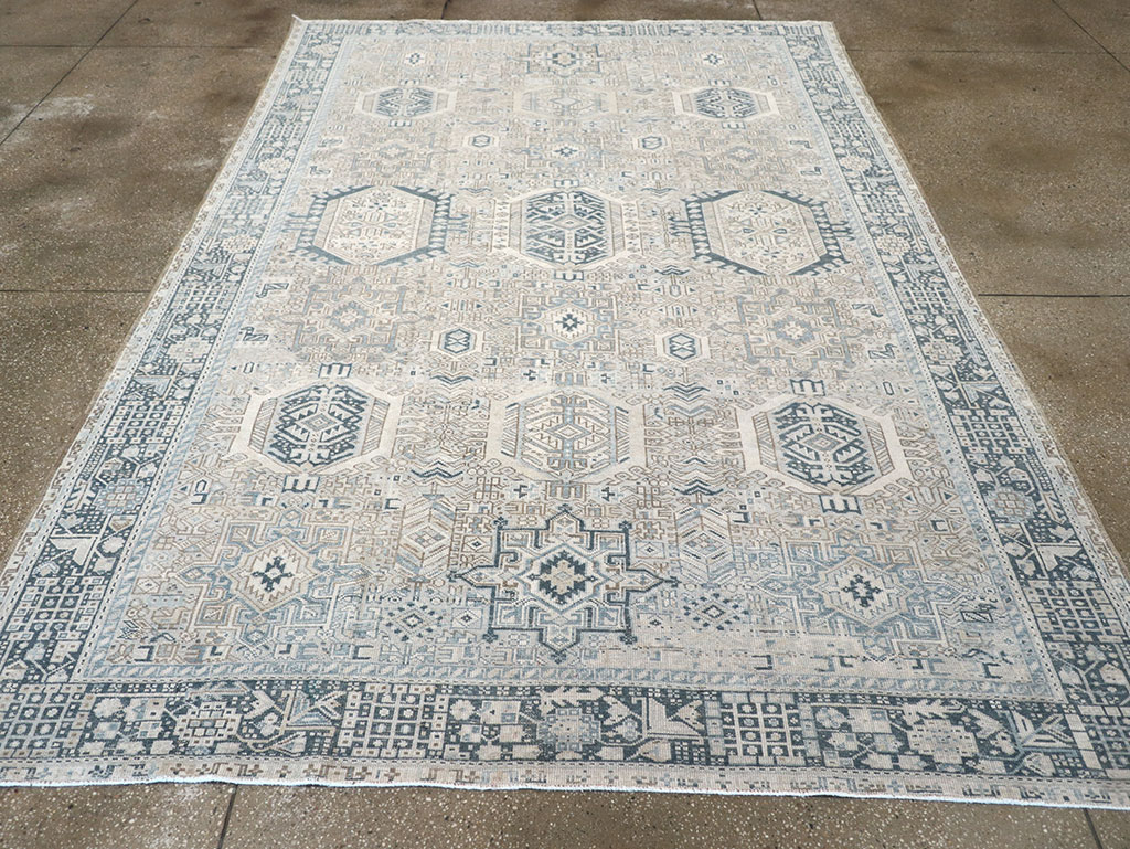 Vintage Persian Karajeh Accent Carpet, No.33194 - Staging