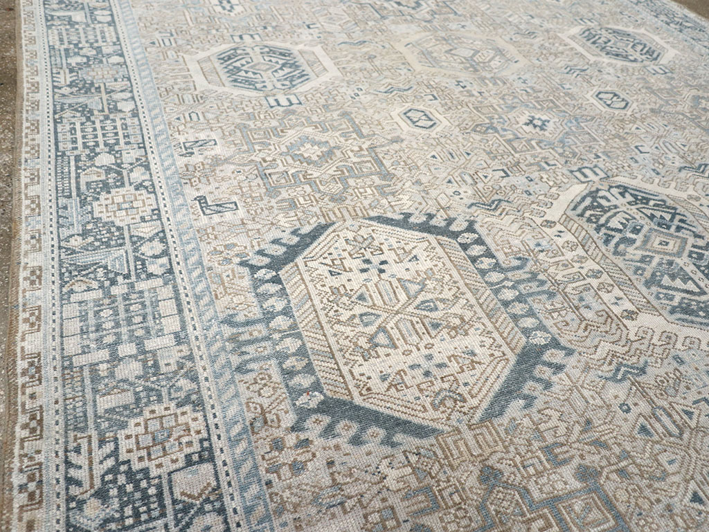 Vintage Persian Karajeh Accent Carpet, No.33194 - Staging