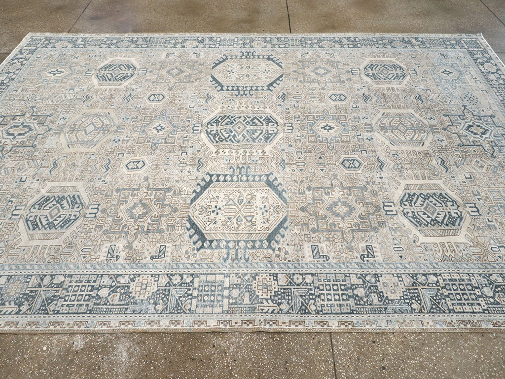 Vintage Persian Karajeh Accent Carpet, No.33194 - Staging