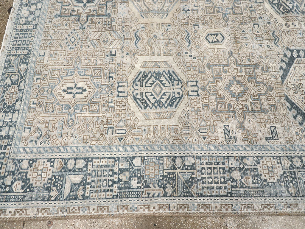 Vintage Persian Karajeh Accent Carpet, No.33194 - Staging