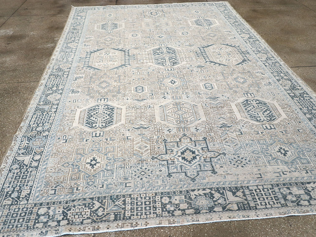 Vintage Persian Karajeh Accent Carpet, No.33194 - Staging