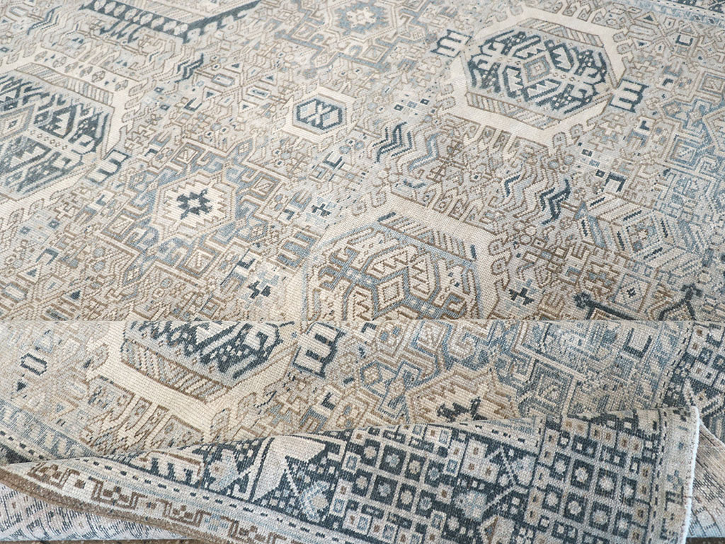 Vintage Persian Karajeh Accent Carpet, No.33194 - Staging