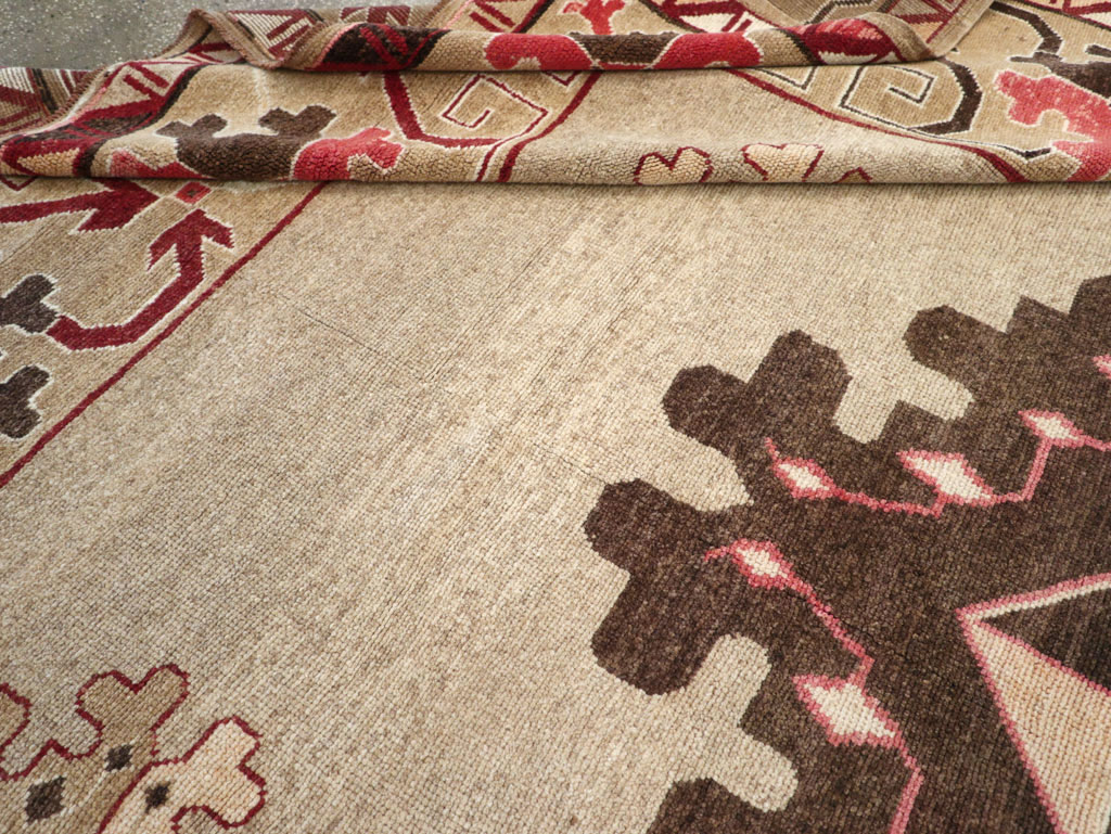 Vintage Turkish Anatolian Square Room Size Carpet, No.33197 - Staging