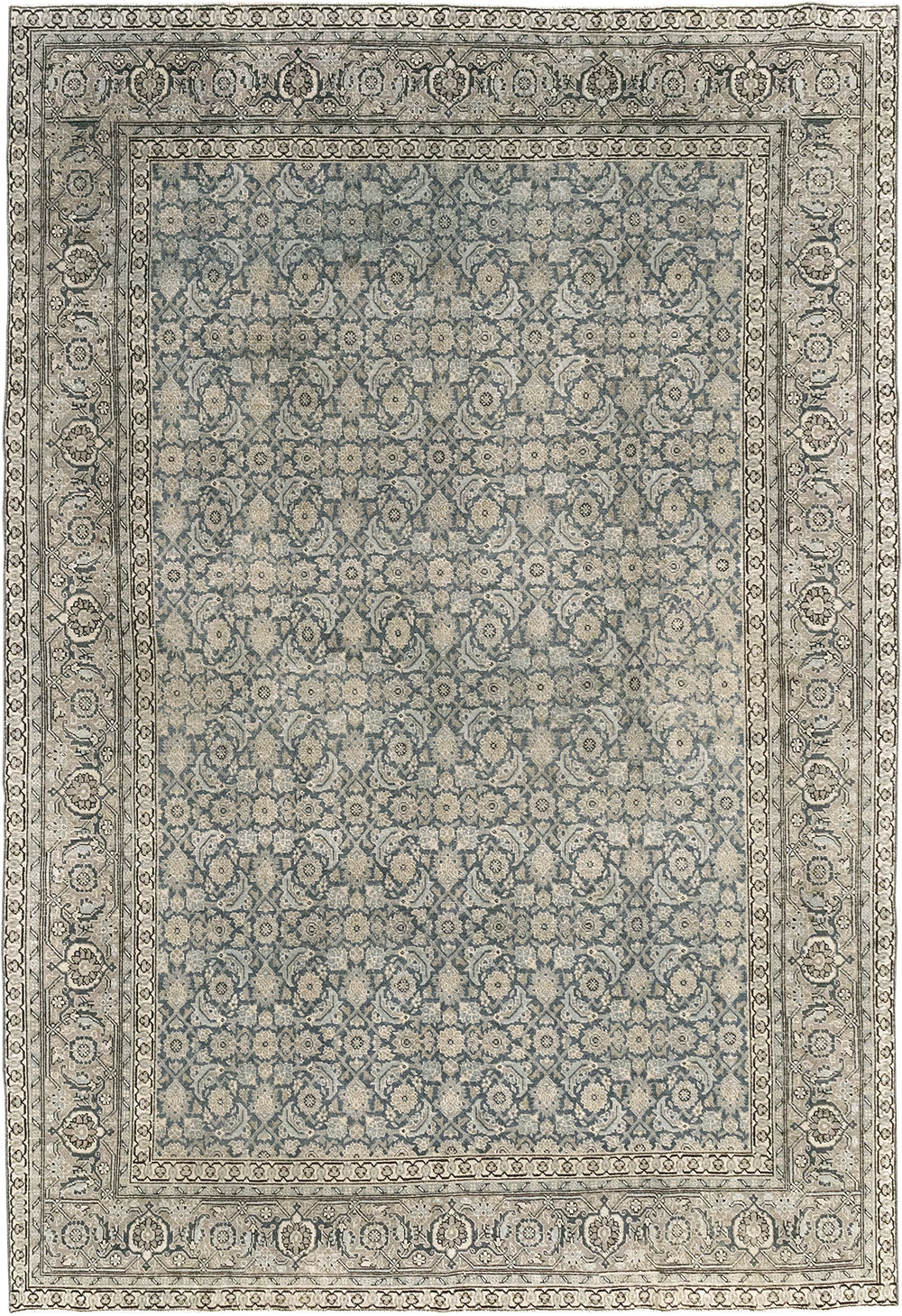 Antique Persian Tabriz Accent Carpet, No.33200 - Staging