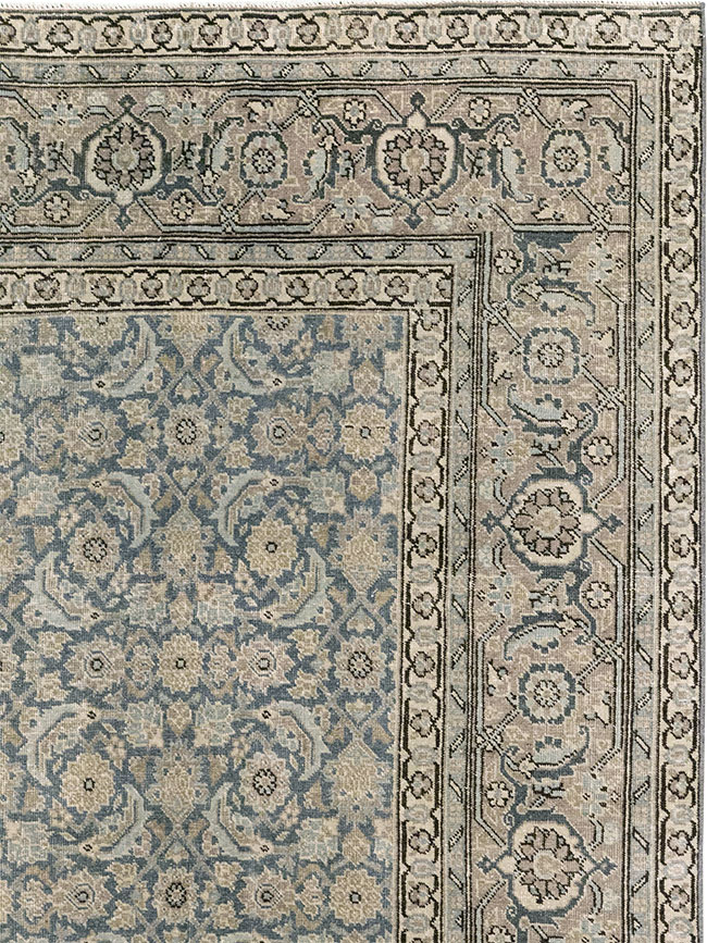 Antique Persian Tabriz Accent Carpet, No.33200 - Staging