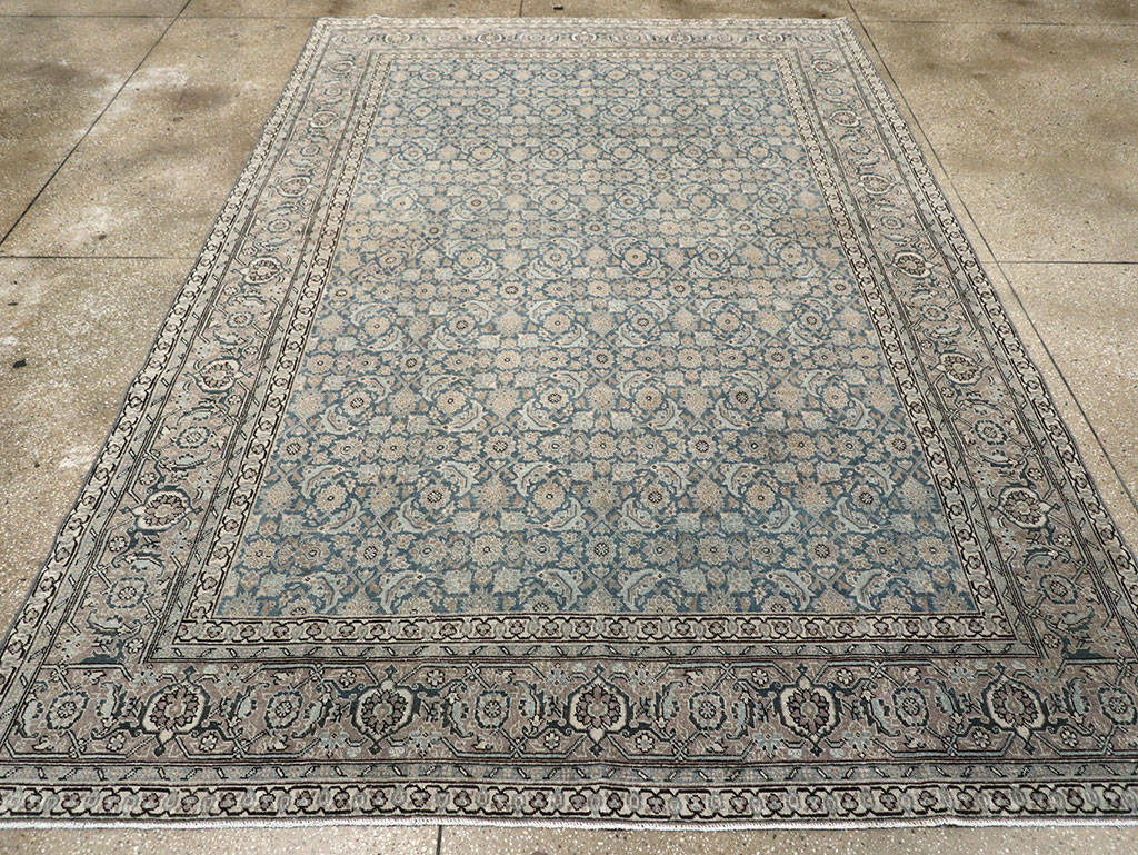 Antique Persian Tabriz Accent Carpet, No.33200 - Staging