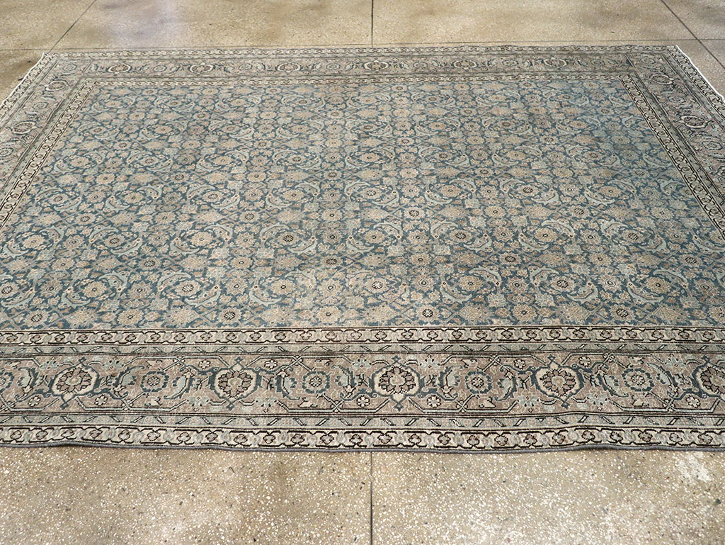Antique Persian Tabriz Accent Carpet, No.33200 - Staging