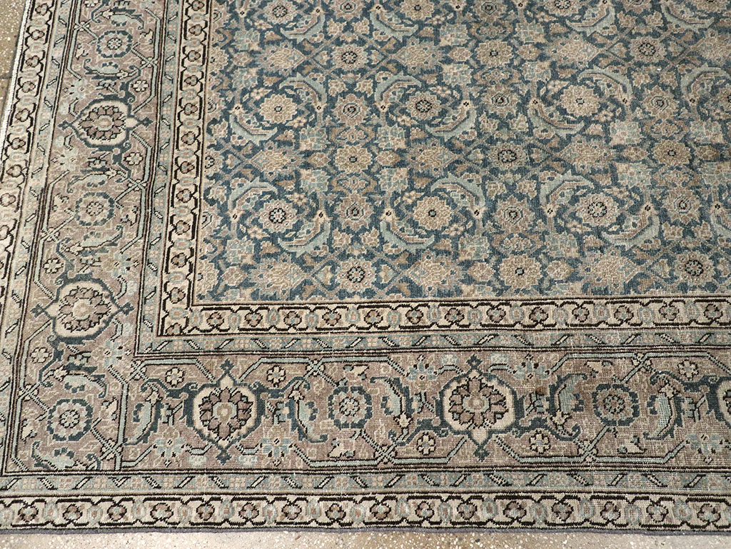 Antique Persian Tabriz Accent Carpet, No.33200 - Staging