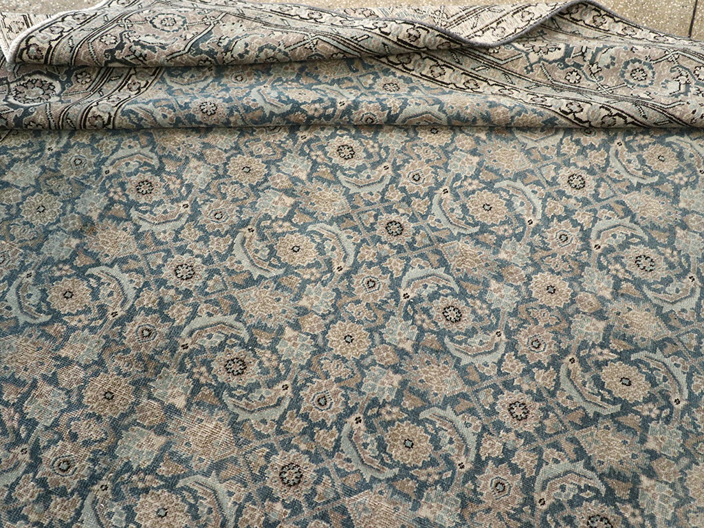 Antique Persian Tabriz Accent Carpet, No.33200 - Staging