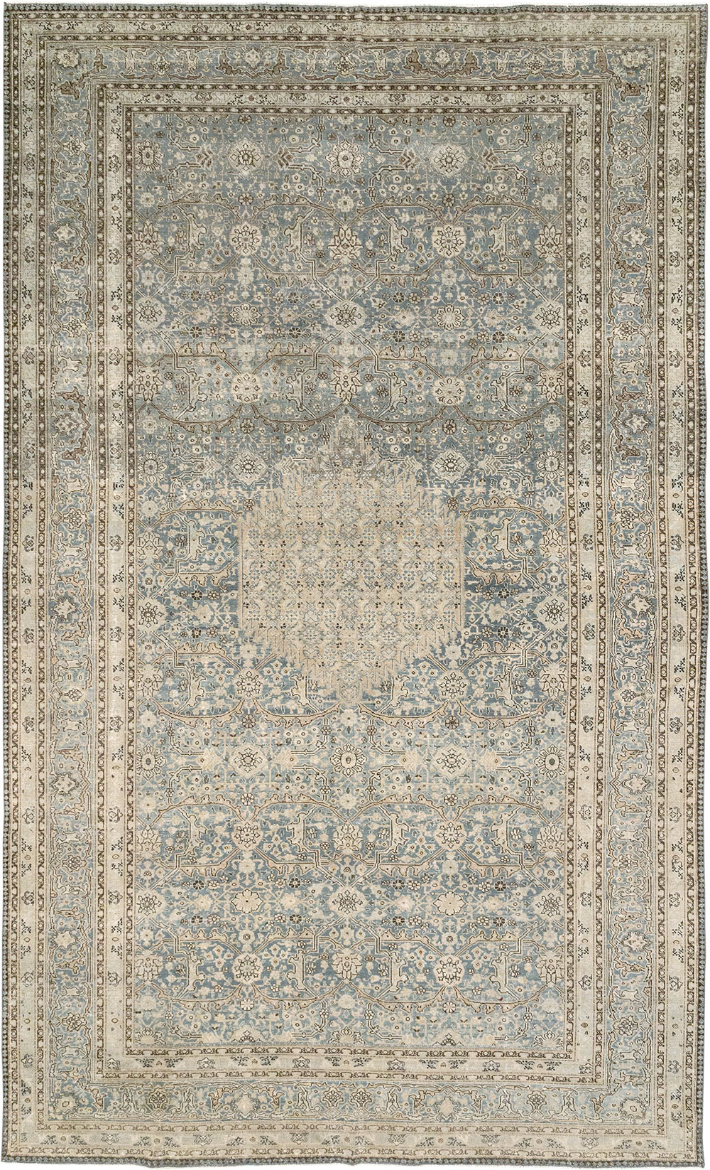 Antique Persian Tabriz Gallery Carpet, No.33201 - Staging