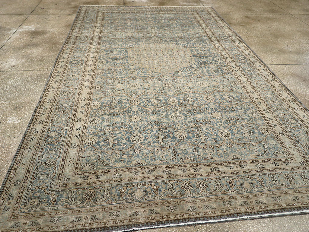 Antique Persian Tabriz Gallery Carpet, No.33201 - Staging