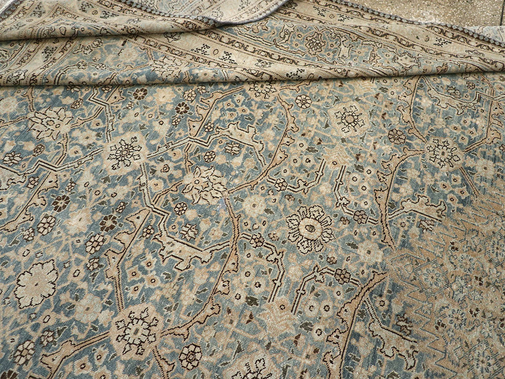 Antique Persian Tabriz Gallery Carpet, No.33201 - Staging