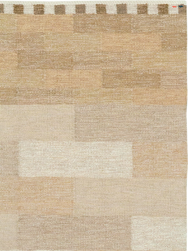 Vintage Swedish Flatweave Kilim Rug, No.33209 - Staging