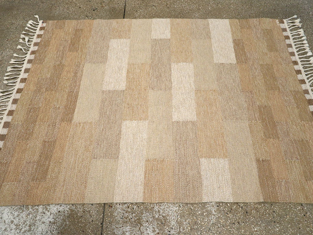 Vintage Swedish Flatweave Kilim Rug, No.33209 - Staging