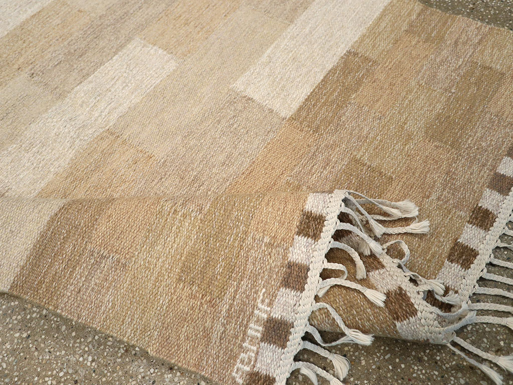 Vintage Swedish Flatweave Kilim Rug, No.33209 - Staging