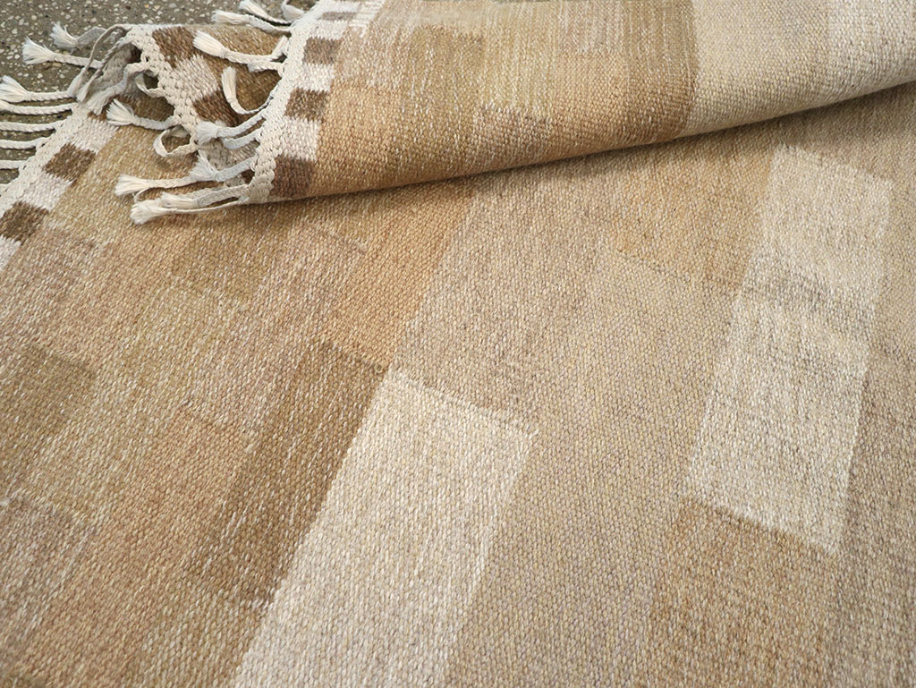 Vintage Swedish Flatweave Kilim Rug, No.33209 - Staging