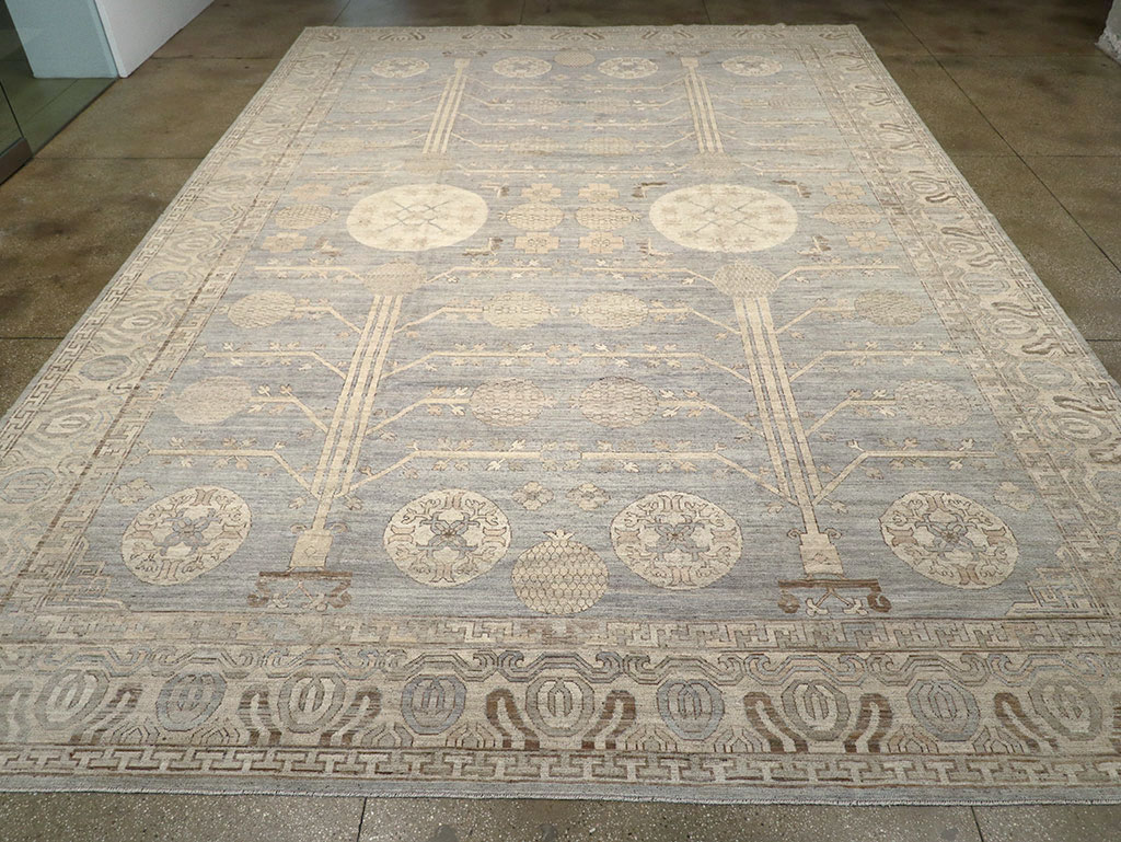 Modern East Turkestan Khotan Oversize Carpet, No.33214 - Staging