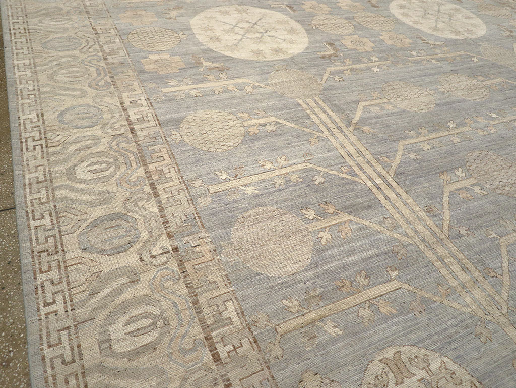 Modern East Turkestan Khotan Oversize Carpet, No.33214 - Staging