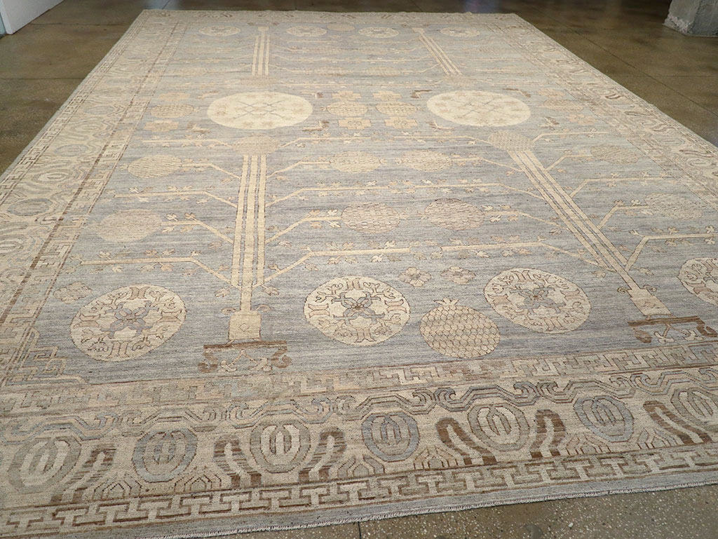 Modern East Turkestan Khotan Oversize Carpet, No.33214 - Staging