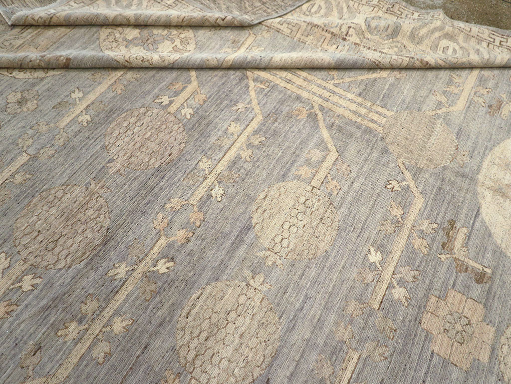 Modern East Turkestan Khotan Oversize Carpet, No.33214 - Staging