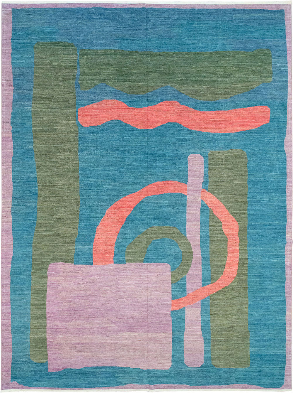 Modern East Turkestan Art Deco Large Carpet, No.33222 - Staging