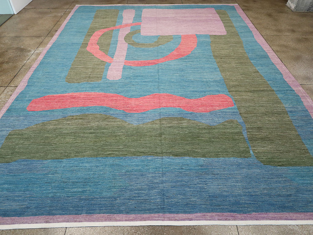 Modern East Turkestan Art Deco Large Carpet, No.33222 - Staging