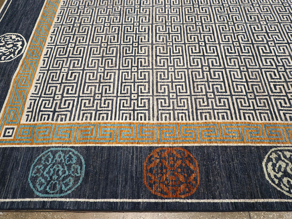 Modern East Turkestan Khotan Large Carpet, No.33223 - Staging