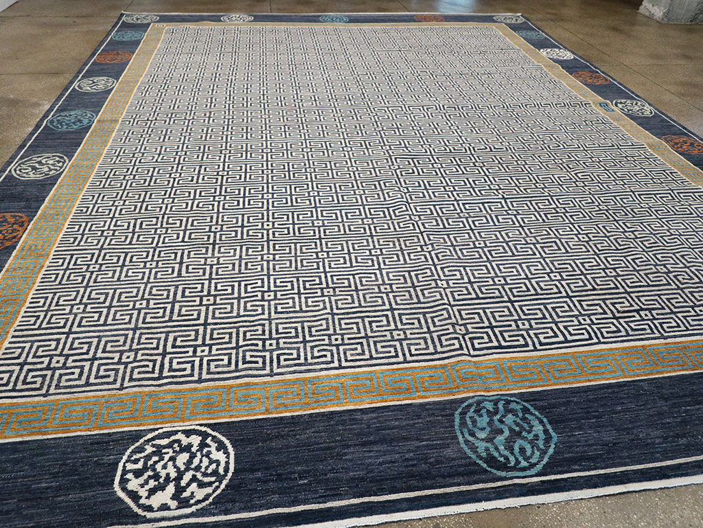 Modern East Turkestan Khotan Large Carpet, No.33223 - Staging