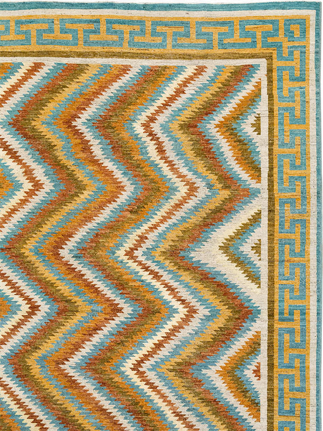 Modern East Turkestan Khotan Large Room Size Carpet, No.33228 - Staging