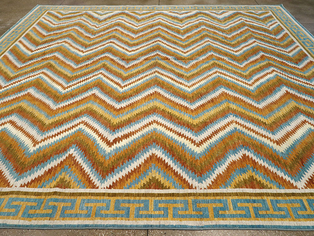 Modern East Turkestan Khotan Large Room Size Carpet, No.33228 - Staging