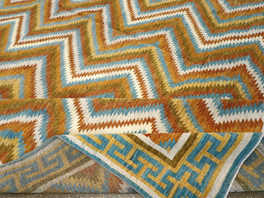 Modern East Turkestan Khotan Large Room Size Carpet, No.33228 - Staging