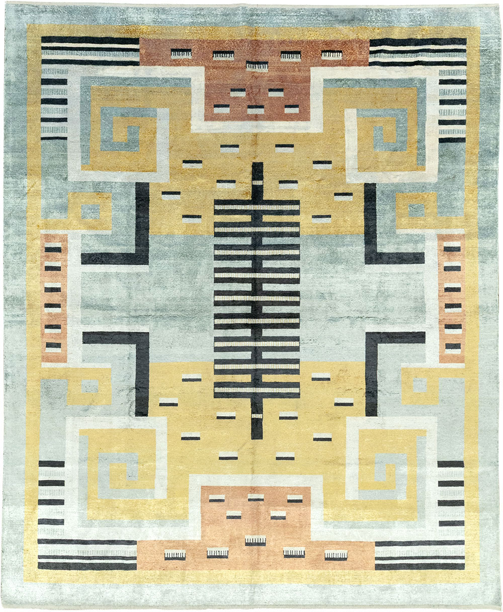 Modern East Turkestan Silk Khotan Room Size Carpet, No.33230 - Staging