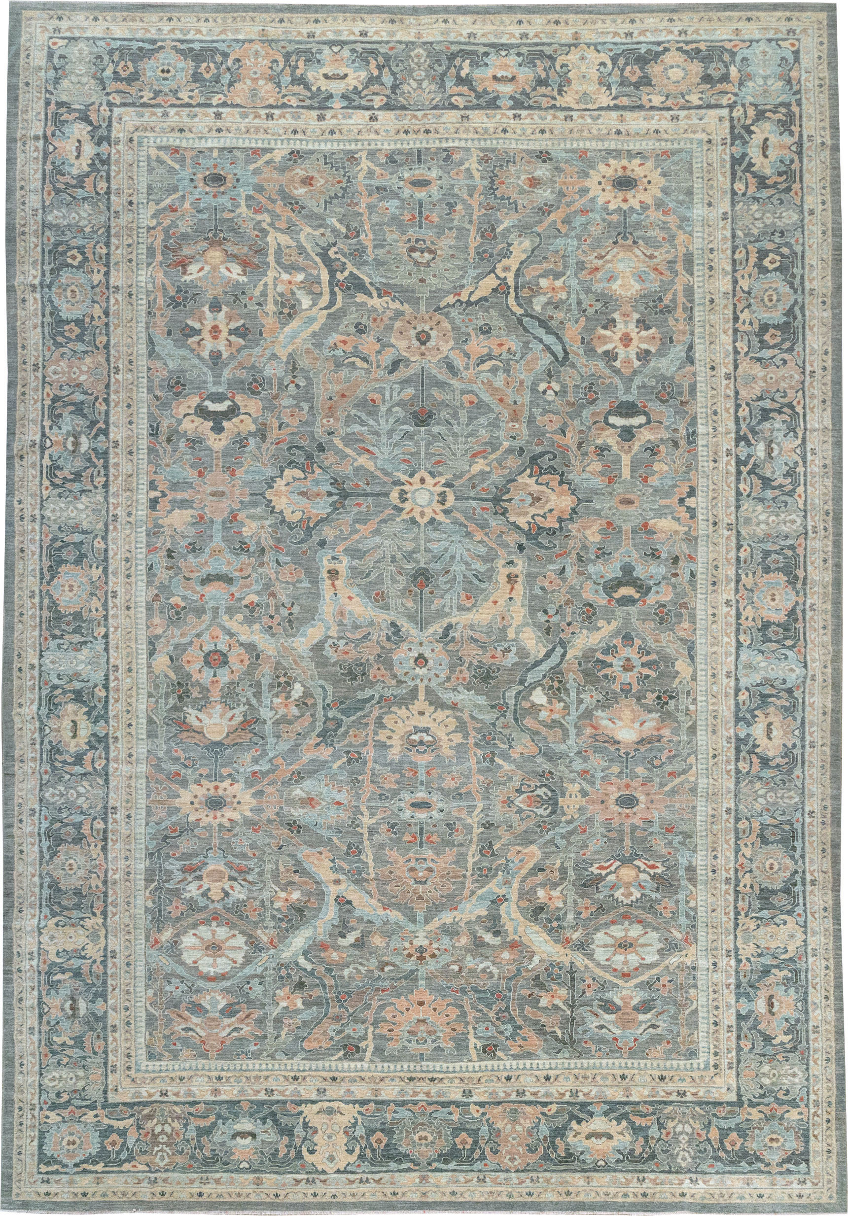 Modern Persian Sultanabad Oversize Carpet, No.33239 - Staging