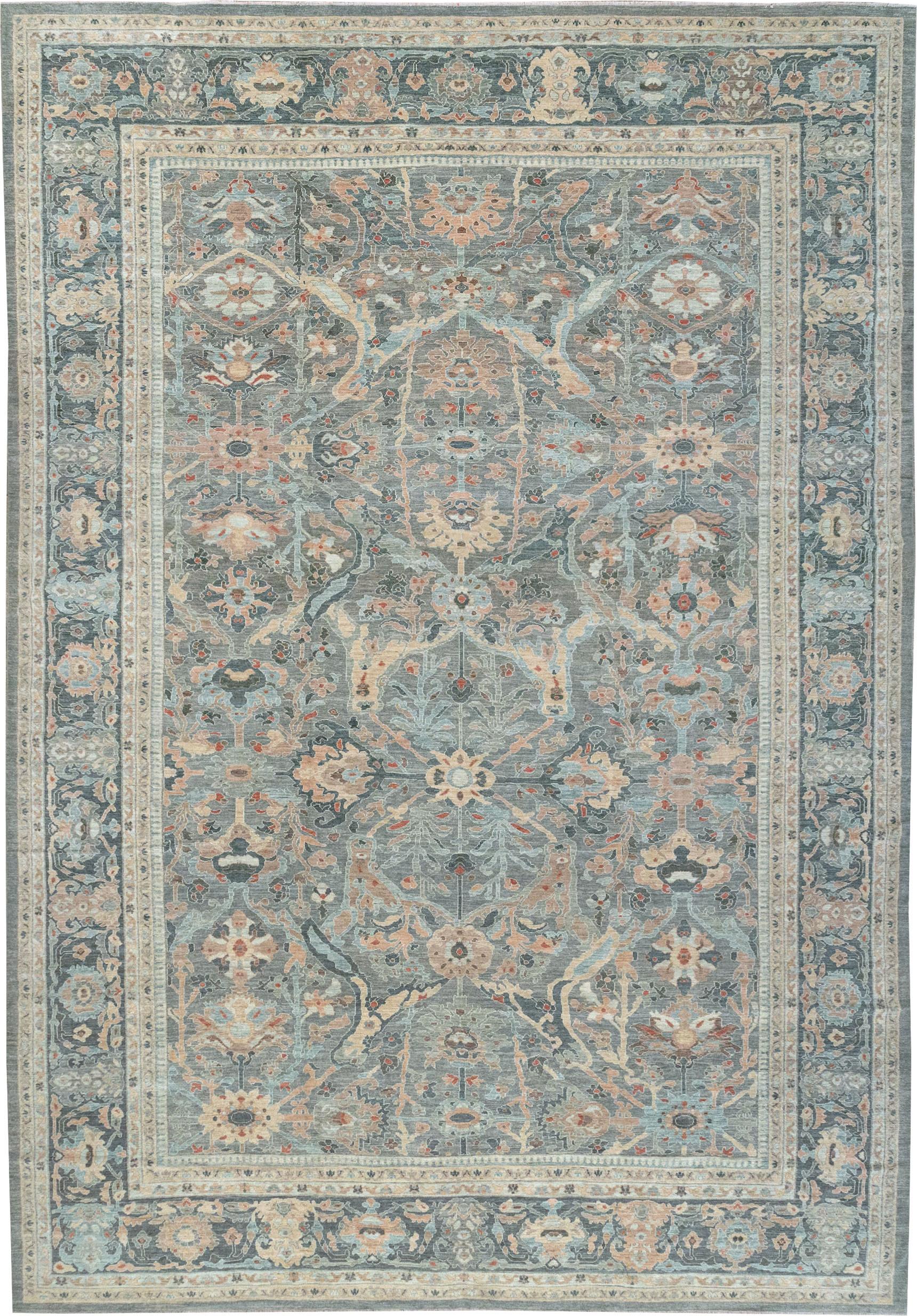 Modern Persian Sultanabad Oversize Carpet, No.33239 - Staging