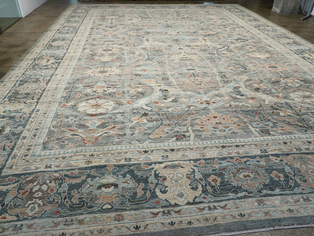 Modern Persian Sultanabad Oversize Carpet, No.33239 - Staging