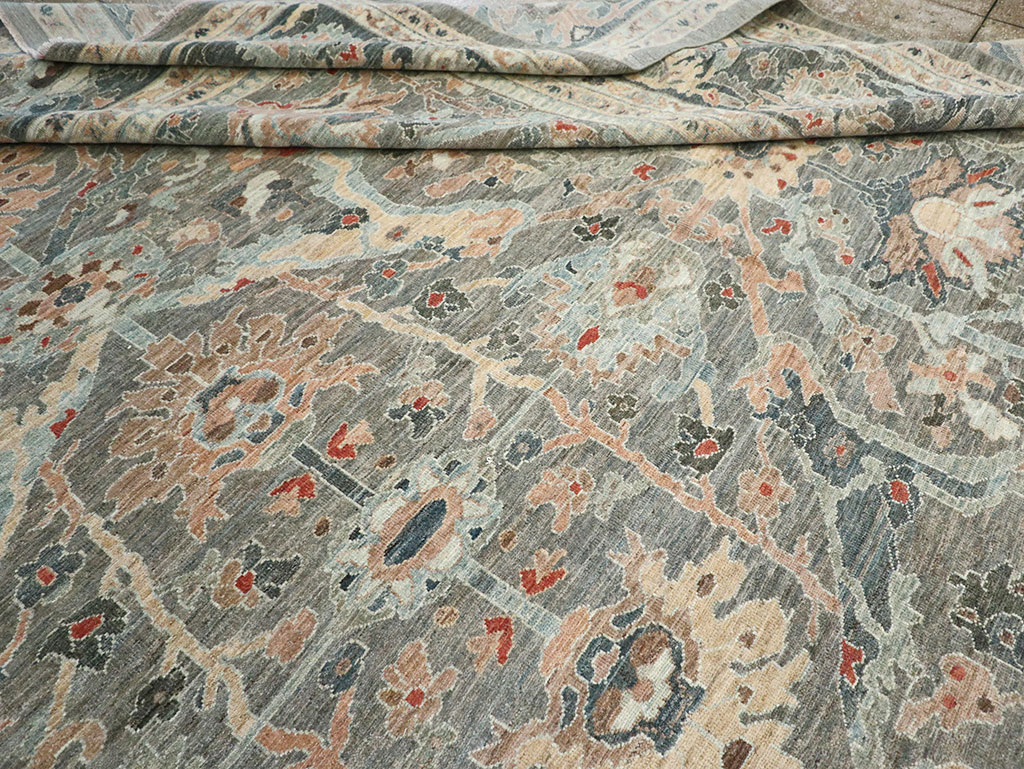 Modern Persian Sultanabad Oversize Carpet, No.33239 - Staging