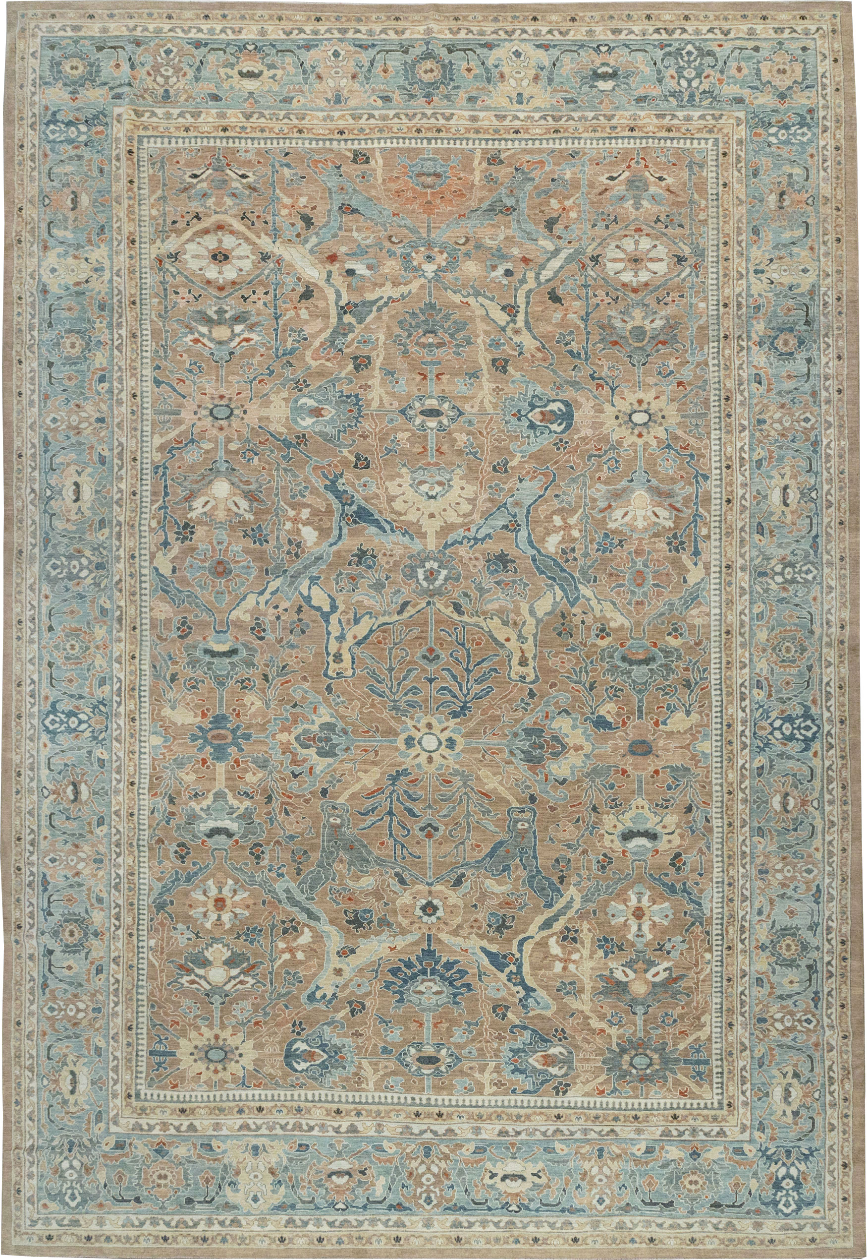 Modern Persian Sultanabad Oversize Carpet, No.33240 - Staging