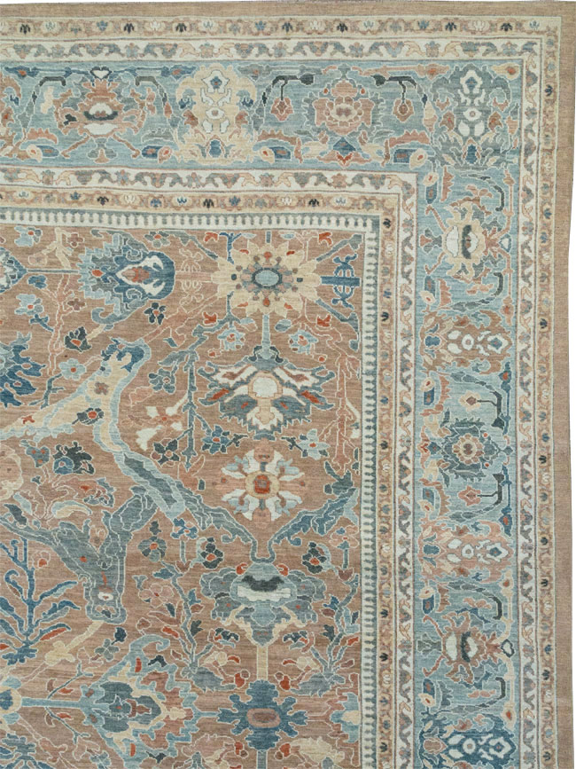 Modern Persian Sultanabad Oversize Carpet, No.33240 - Staging