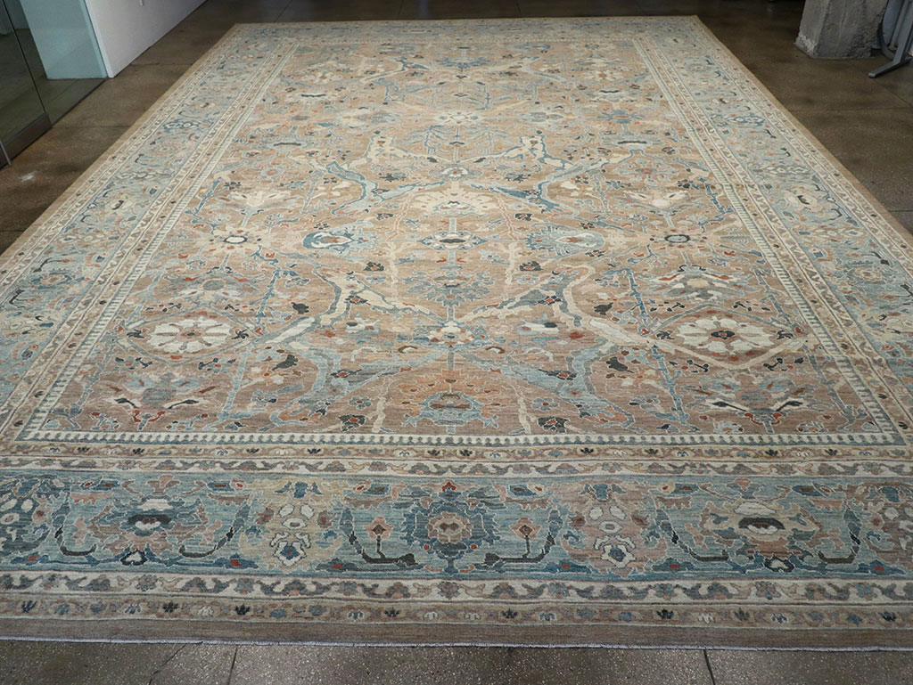 Modern Persian Sultanabad Oversize Carpet, No.33240 - Staging