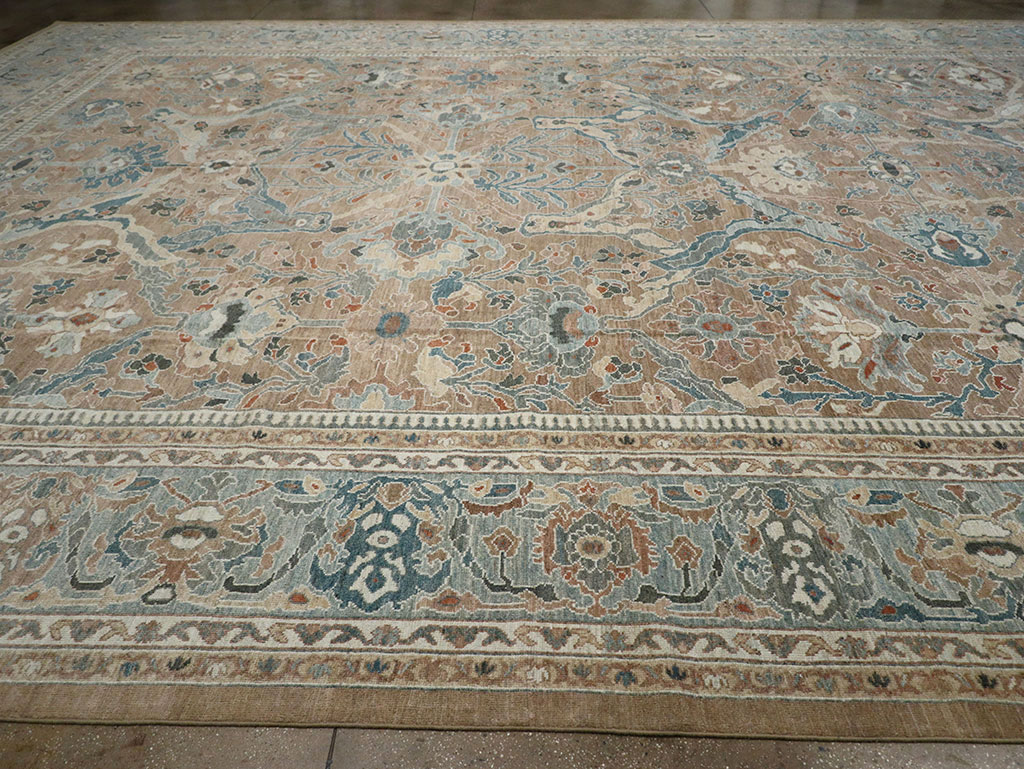 Modern Persian Sultanabad Oversize Carpet, No.33240 - Staging