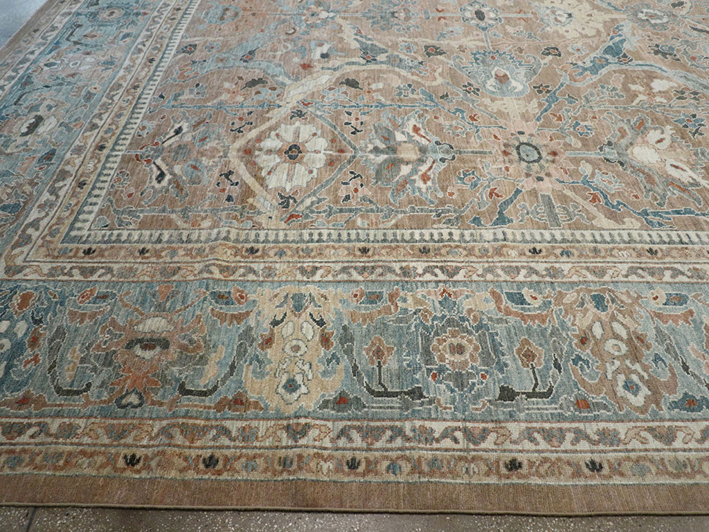 Modern Persian Sultanabad Oversize Carpet, No.33240 - Staging