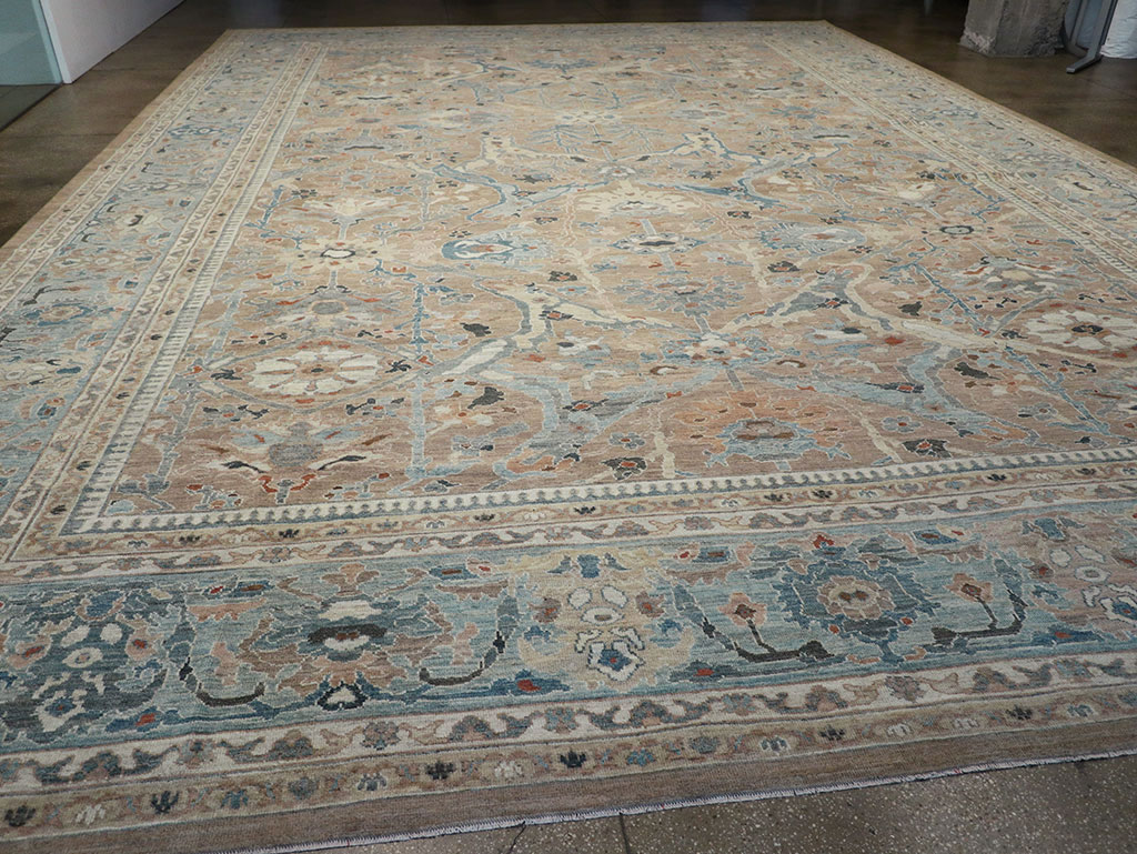 Modern Persian Sultanabad Oversize Carpet, No.33240 - Staging