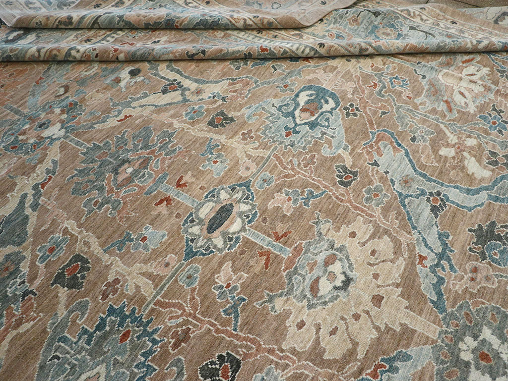 Modern Persian Sultanabad Oversize Carpet, No.33240 - Staging