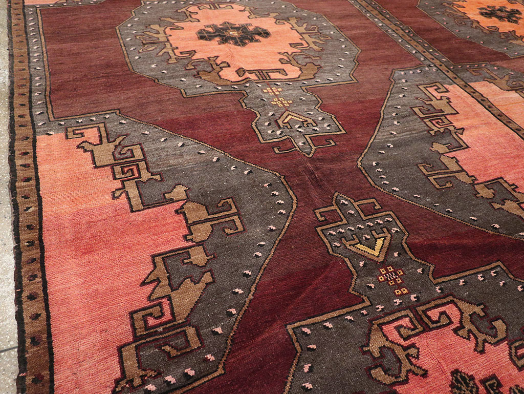Vintage Turkish Anatolian Large Square Room Size Carpet, No.33254 - Staging