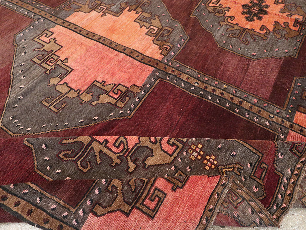 Vintage Turkish Anatolian Large Square Room Size Carpet, No.33254 - Staging